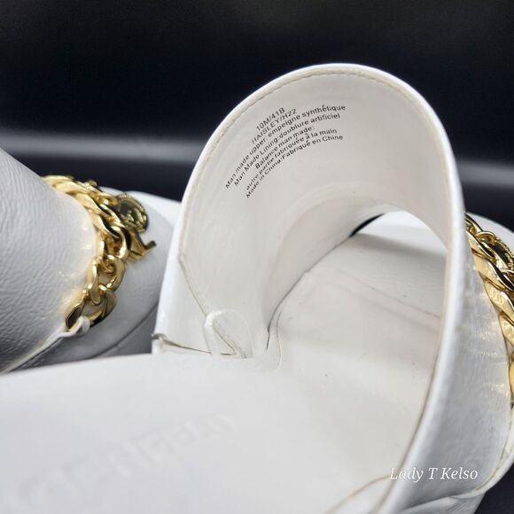 Karl Lagerfeld Haisley Patent Leather Slip-On Gold Charms. NWOT (Floor Sample) - Picture 5 of 12